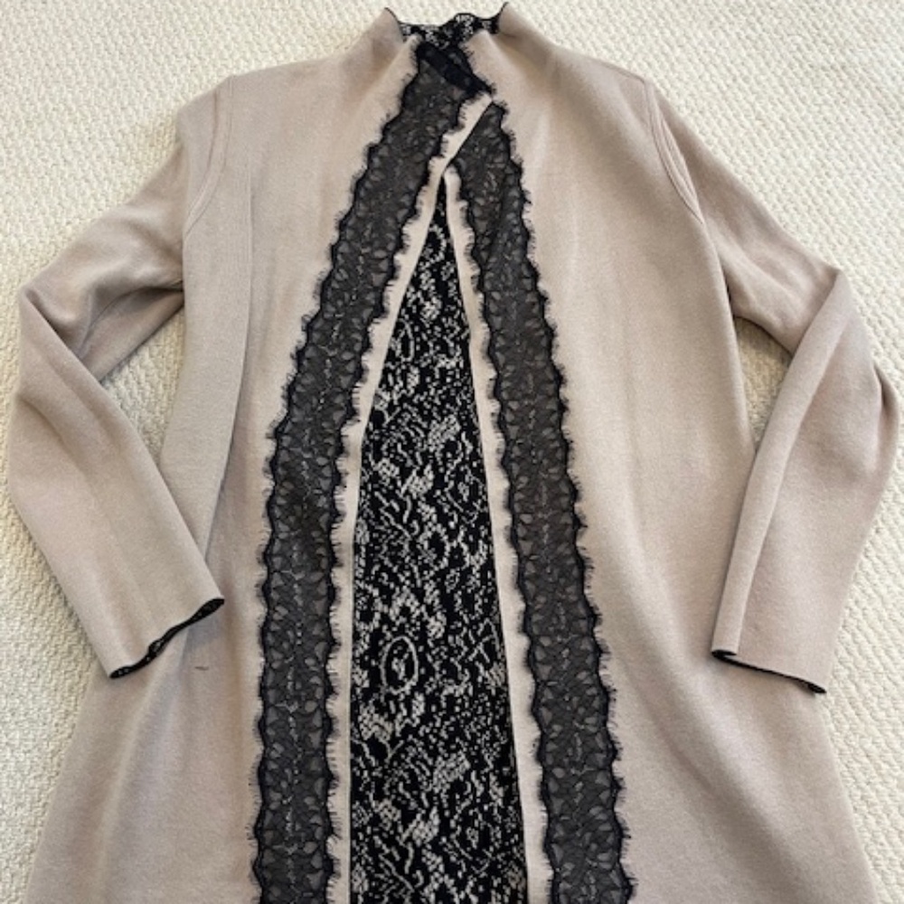 Chicos Reversible Long Knit Jacket, 00